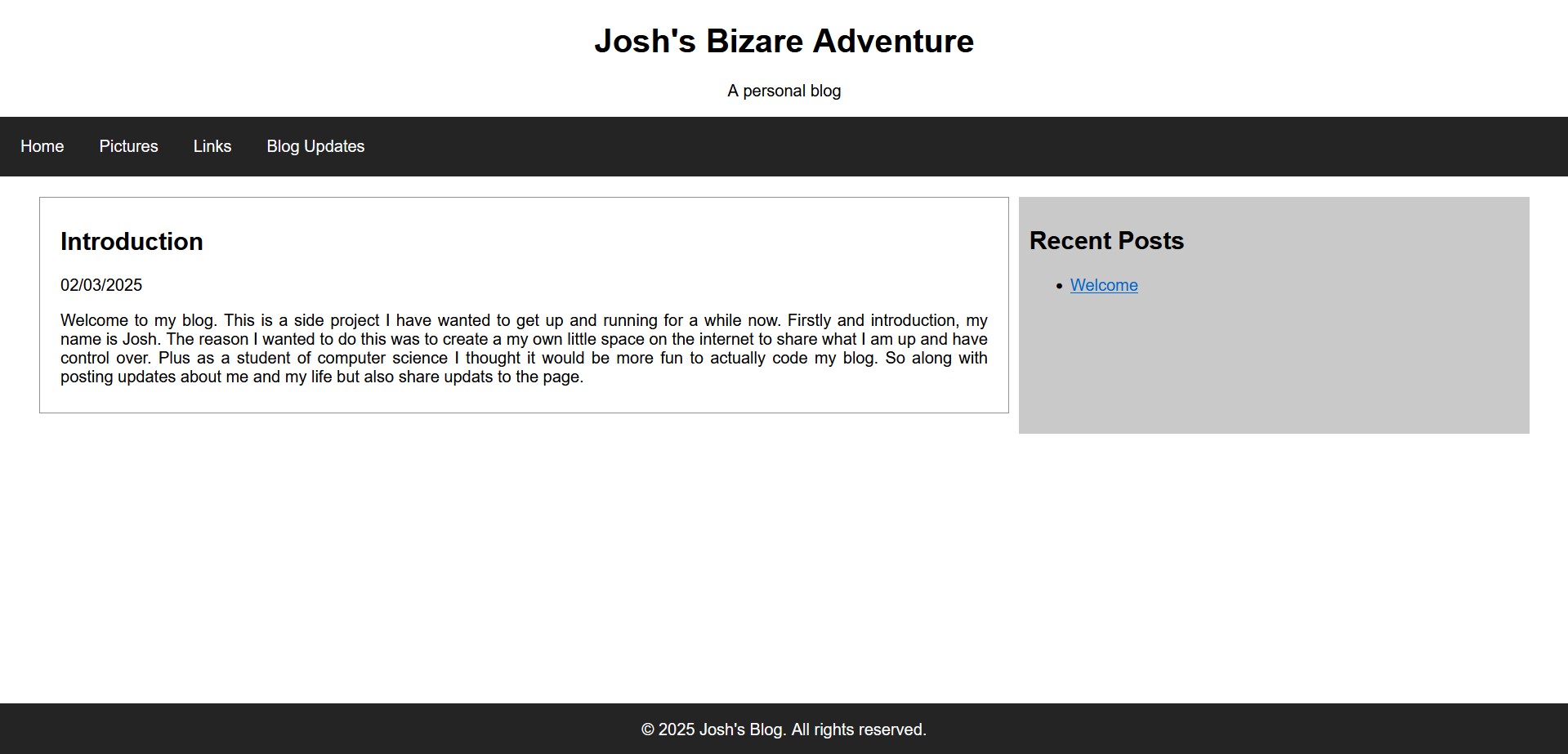 Blog version 1